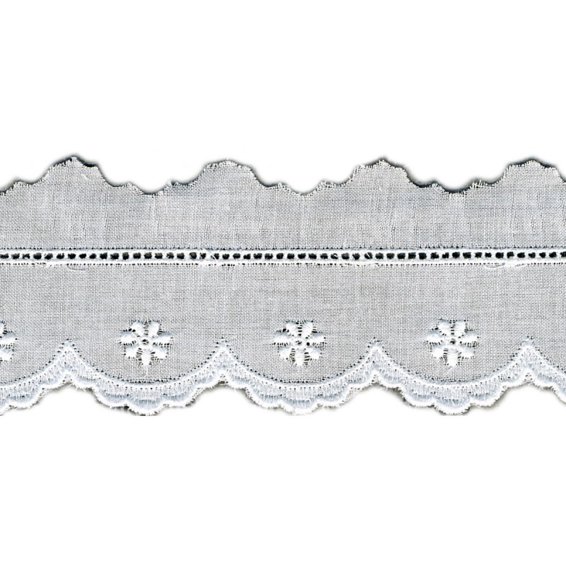 Broderie anglaise 38 mm  Blanc - 
