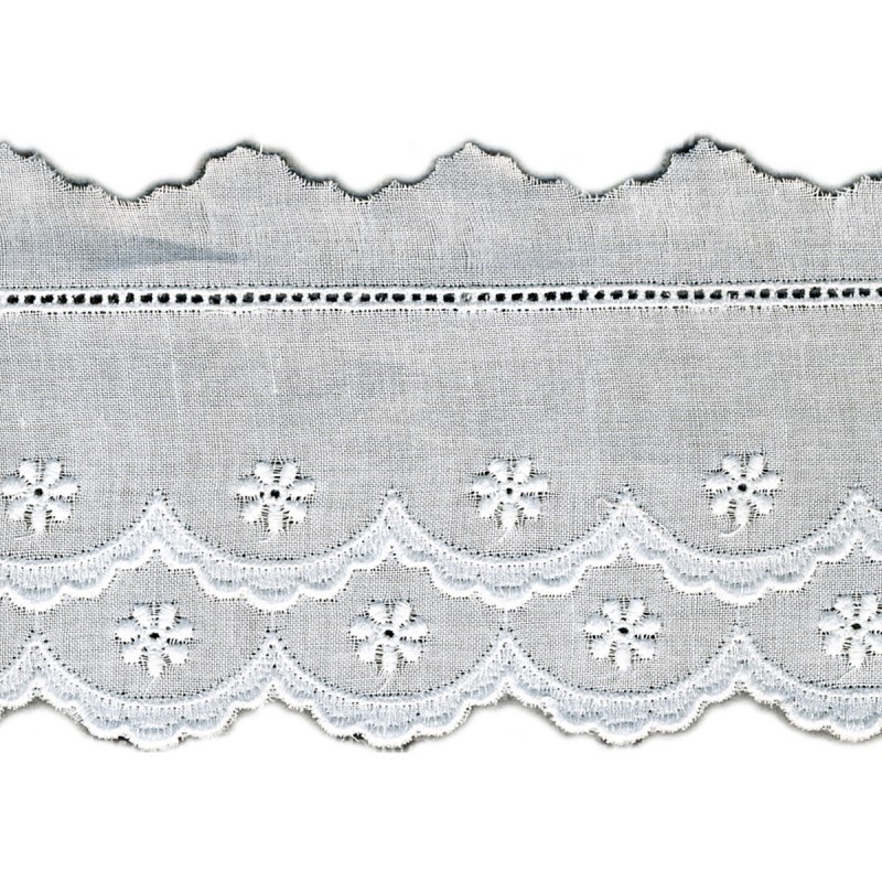 Broderie anglaise 65 mm  Blanc - 