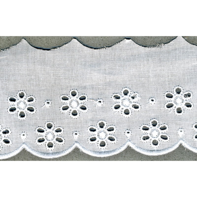 Broderie anglaise 50 mm  Blanc - 