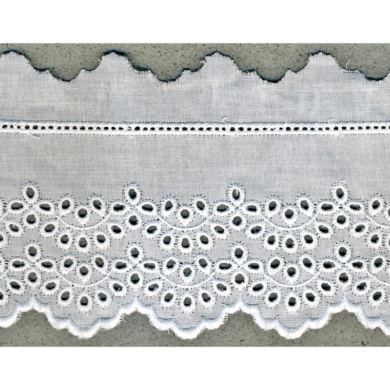 Broderie anglaise 65 mm  Blanc - 