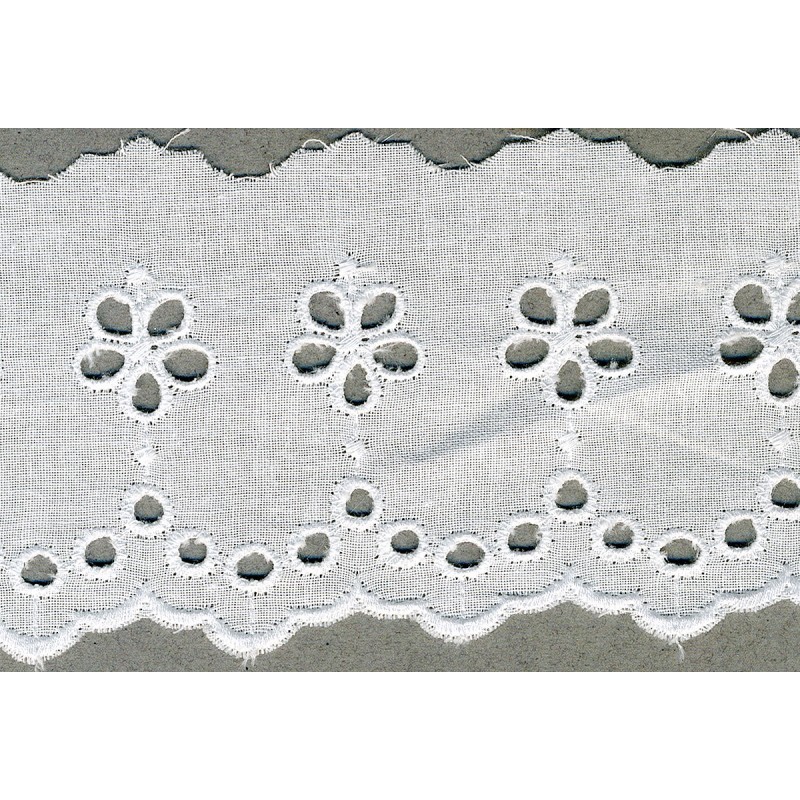 Broderie anglaise 65mm  Blanc - 