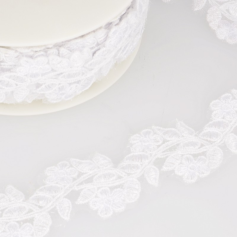 Broderie brillante  Blanc - 