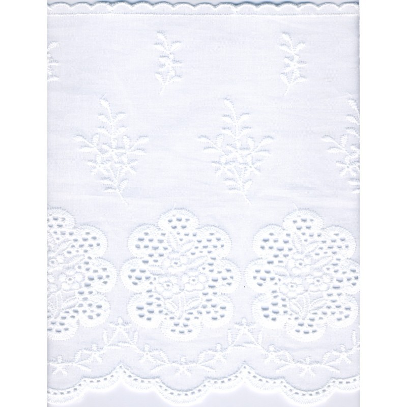 Broderie anglaise 18cm  Blanc - 