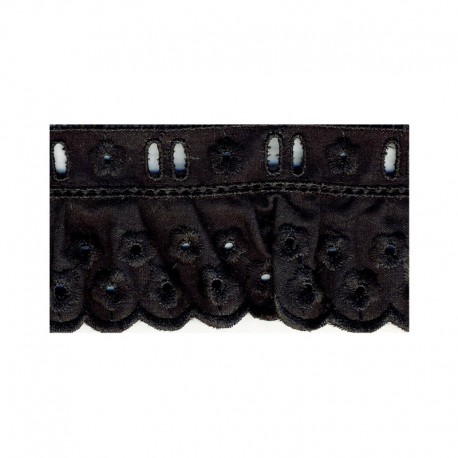 Broderie anglaise froncee