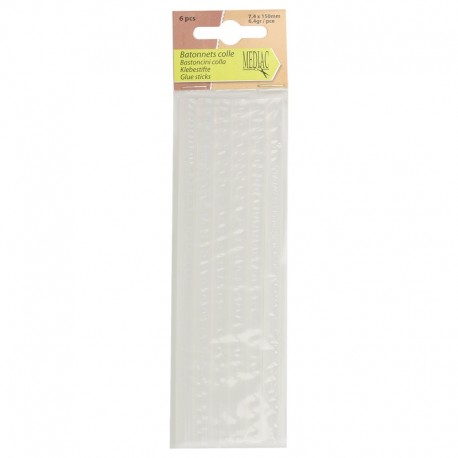 Batonnet colle *6p  Transparent - 