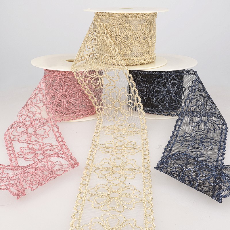 Broderie/tulle irisé
