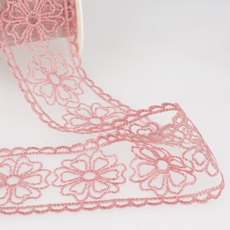Broderie/tulle irisé