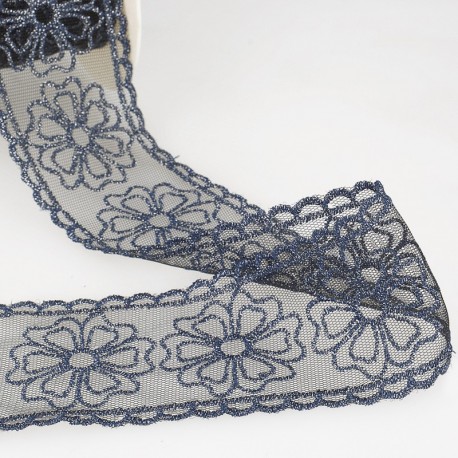 Broderie/tulle irisé