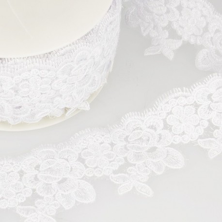 Broderie brillante  Blanc - 