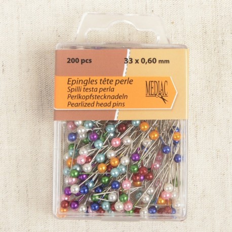 Epingle tête de perle boite de 200 pièces
