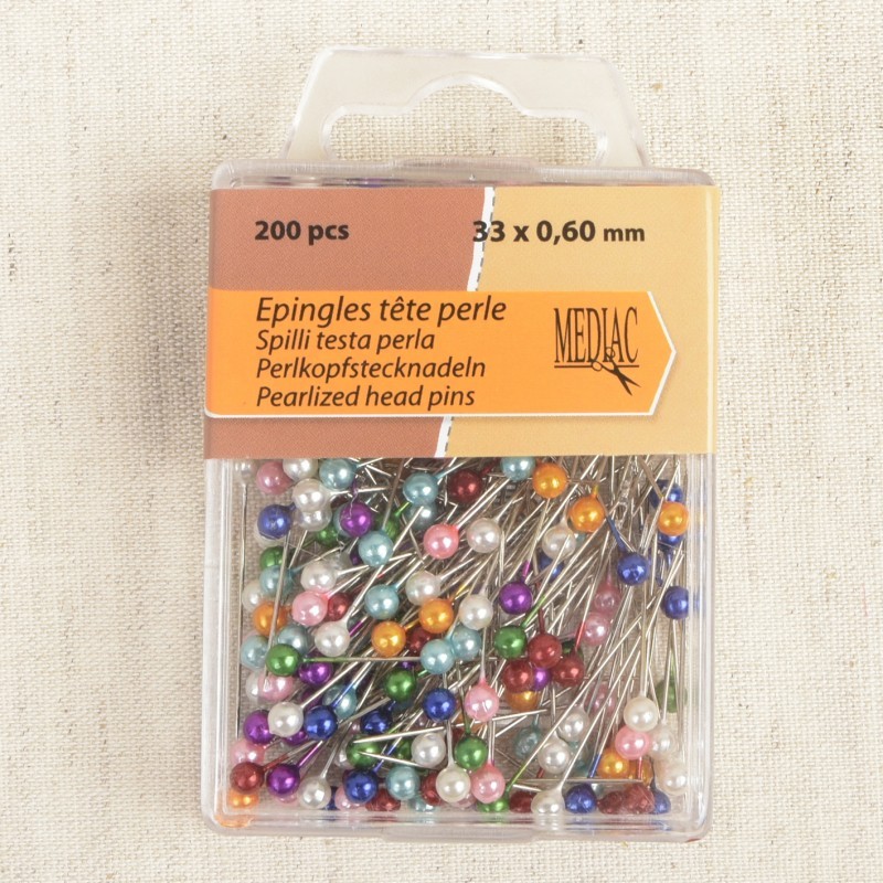 Epingle tête de perle boite de 200 pièces