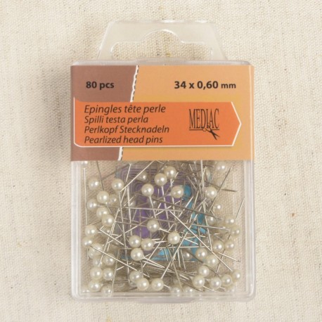 Epingle tête perles mariage 80 pièces