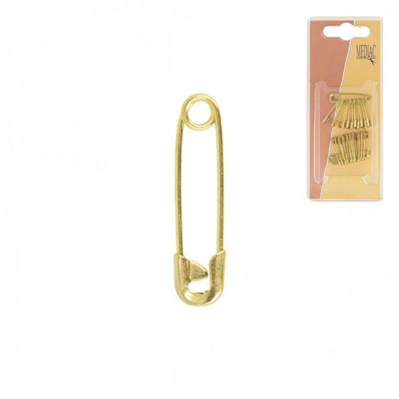 Epingle sûreté laiton 19mm 24 pièces Coloris Or 