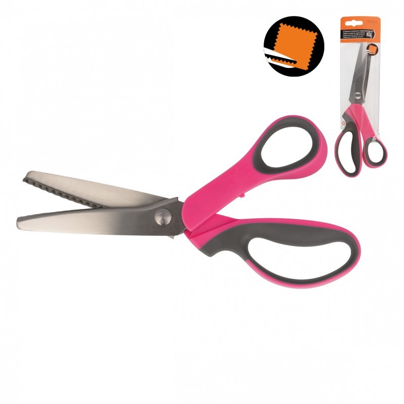 Ciseaux Cranteur Ergonomique Fuschia