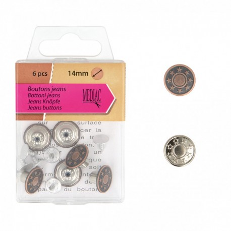 Boutons jeans 14mm*6 sets