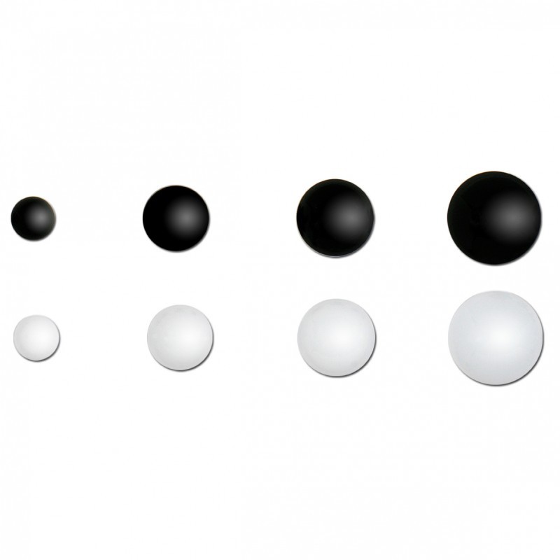 Bouton a queue demi-boule
