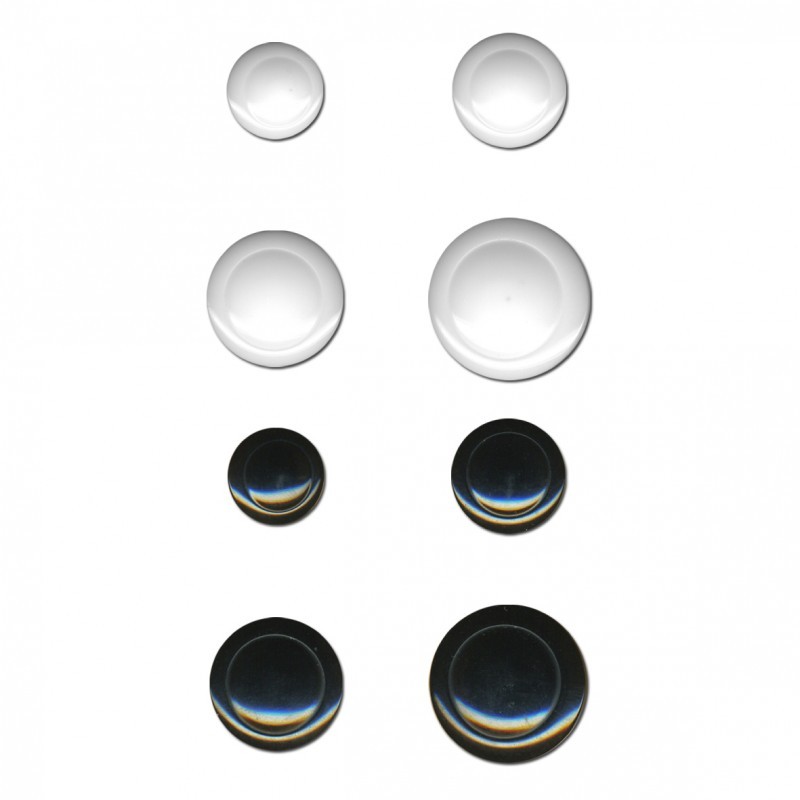 Bouton rond relief tunnel