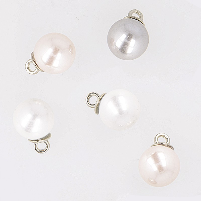 Lot De 50 Boutons Perles Ronds 10-11 Mm - Pour Couture, Robe De Mariée, Bijoux Fantaisie Et Décorations