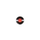 Bouton point rouge  Noir/rouge - 