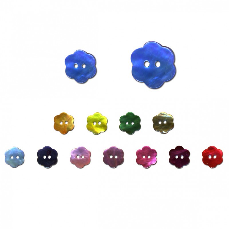 Boutons nacre fleur