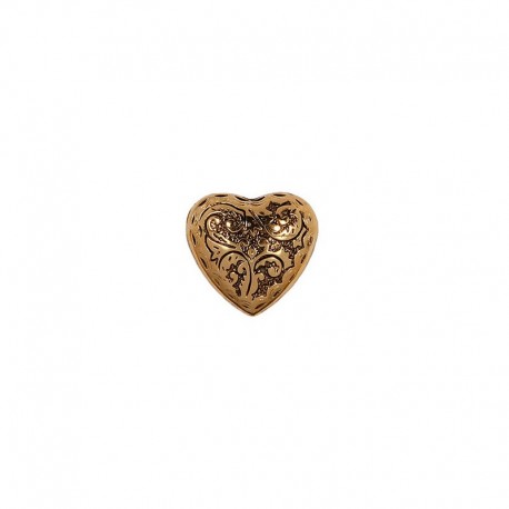 Bouton coeur metal forge