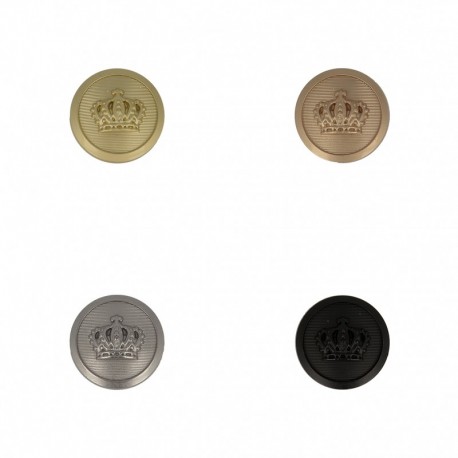 Bouton metal couronne