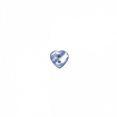 Bouton coeur irise 2trous