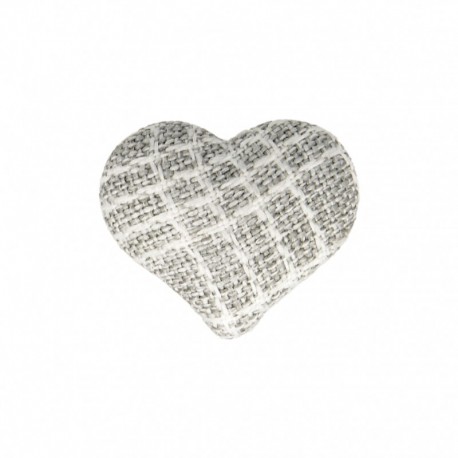 Bouton coeur tissus