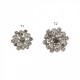 Bouton gros strass  Argent - 