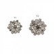 Bouton gros strass  Argent - 