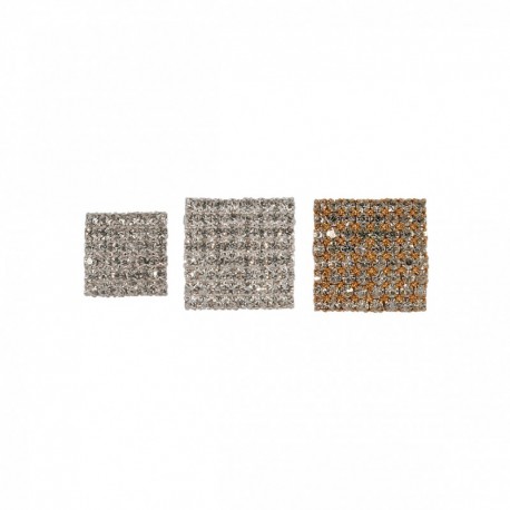 Bouton strass carre