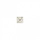Bouton strass carre gm  Argent - 