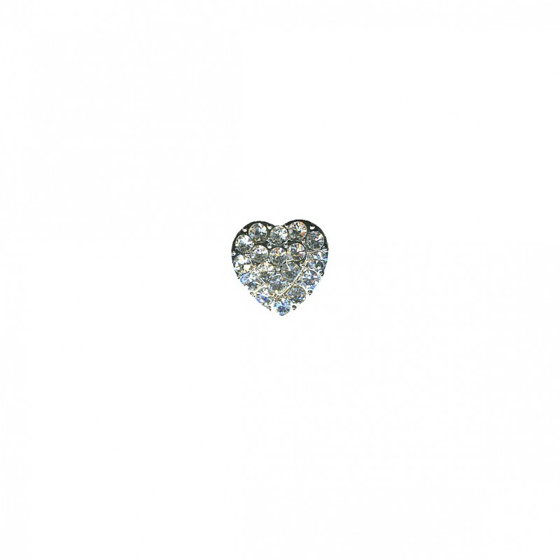 Bouton bijou coeur  Crystal - 