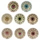 Bouton strass multico/arg