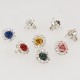 Bouton rose strass