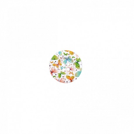 Bouton bois décoré