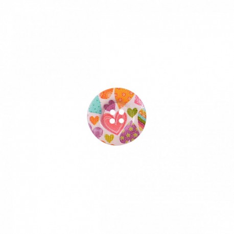 Bouton bois décoré