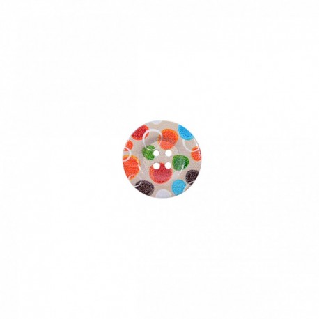 Bouton bois décoré