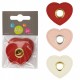 Oeillets simili coeur 10mm - 4 pcs