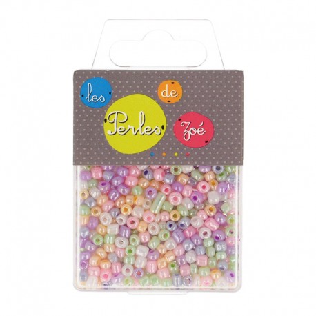 Perles verre transparente 40gr  Assortiment