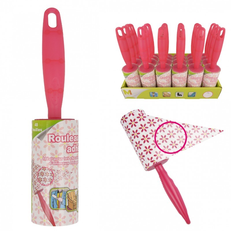 Brosses adhésives plv*1p  Rose fluo - 