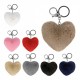 Pompon porte Clé coeur 8cm