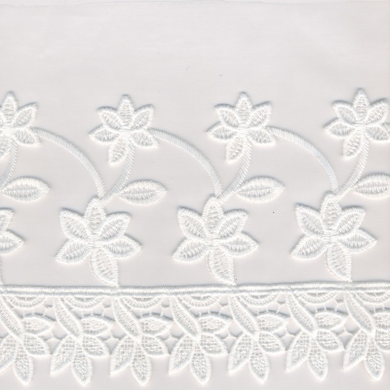 Guipure/voile 19,50 cm  Blanc - 