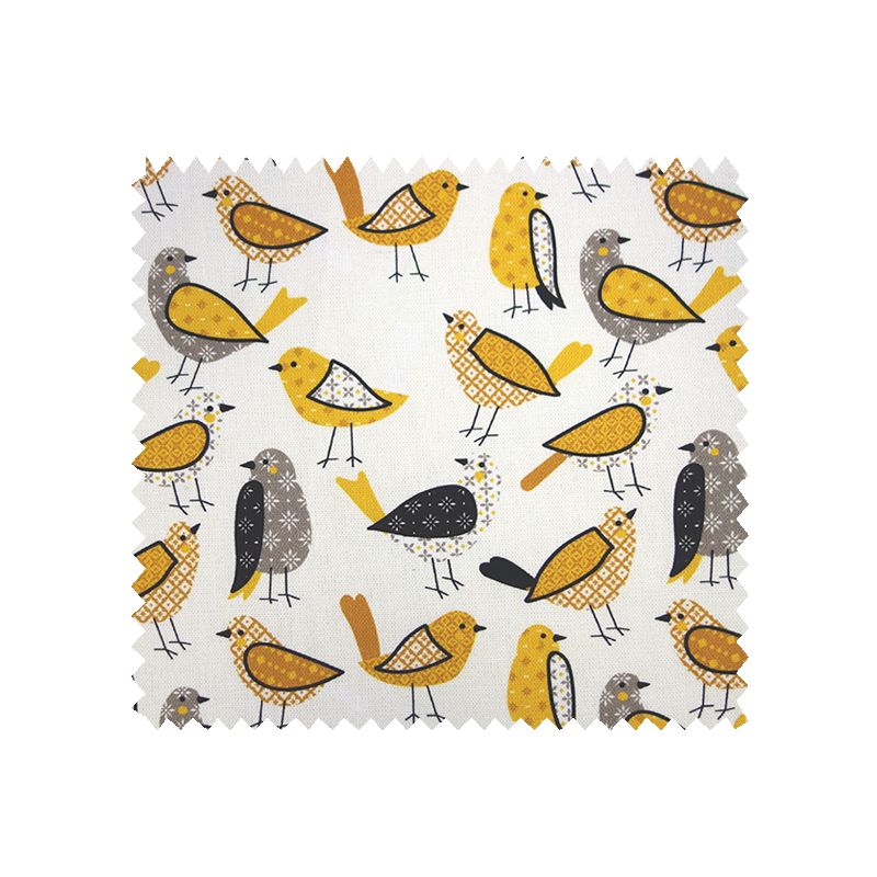Tissu Cretonne Piou Jaune