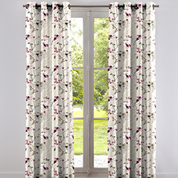 Tissu Imprimé Grande Largeur Nastasia Bordeaux