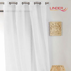 Tissu Voilage Etamine Aspect Lin Blanchi