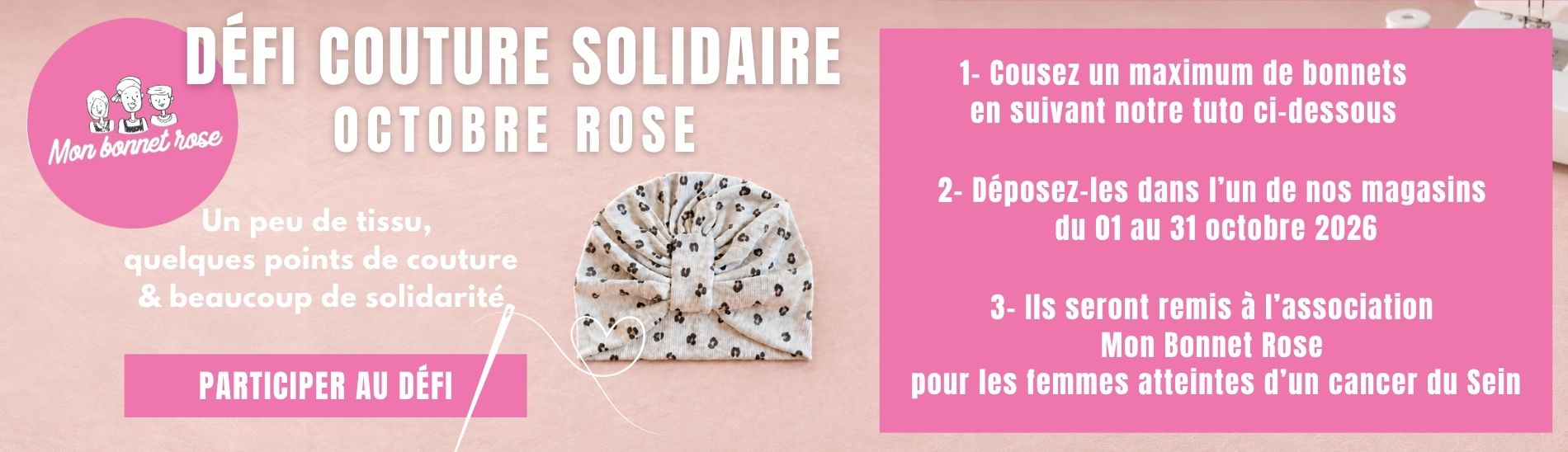 Défi Couture Solidaire : Mon Bonnet Rose