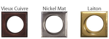 Oeillets carrés Vieux cuivre, Nickel mat ou Laiton