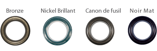 Oeillets ronds Vieux cuivre, Nickel mat ou Laiton